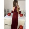 Šaty dlouhé společenské na ramínka dámské (S/M ONE SIZE) ITALSKÁ MÓDA IMPSH245192/DU (Velikost S/M/L, Barva béžová)