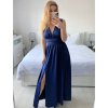 Šaty dlouhé společenské na ramínka dámské (S/M ONE SIZE) ITALSKÁ MÓDA IMPSH245192/DU (Velikost S/M/L, Barva béžová)