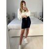 Košile elegantní dlouhý rukáv dámská (M/L ONE SIZE) ITALSKá MODA IM724004/DUR (Velikost M/L, Barva bílá)