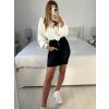 Košile elegantní dlouhý rukáv dámská (M/L ONE SIZE) ITALSKá MODA IM724004/DUR (Velikost M/L, Barva bílá)