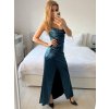 Šaty dlouhé společenské na ramínka dámské (S/M ONE SIZE) ITALSKÁ MÓDA IMPSH246455/DU (Velikost S/M/L, Barva béžová)