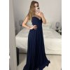 Šaty dlouhé společenské na ramínka dámské (S/M ONE SIZE) ITALSKÁ MÓDA IMPSH24F8001/DU (Velikost S/M/L, Barva tmavě modrá)
