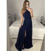 Šaty dlouhé společenské bez rukávu dámské (S/M ONE SIZE) ITALSKÁ MÓDA IMPSH2450106/DU (Velikost S/M/L, Barva tmavě modrá)