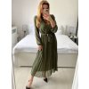 Šaty elegantní dlouhé šifonové dlouhý rukáv dámské (S/M ONE SIZE) ITALSKÁ MÓDA IM424LEONA/DUR (Velikost S/M/L, Barva Černá)