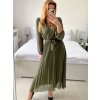 Šaty elegantní dlouhé šifonové dlouhý rukáv dámské (S/M ONE SIZE) ITALSKÁ MÓDA IM424LEONA/DUR (Velikost S/M/L, Barva Černá)