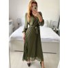 Šaty elegantní dlouhé šifonové dlouhý rukáv dámské (S/M ONE SIZE) ITALSKÁ MÓDA IM424LEONA/DUR (Velikost S/M/L, Barva Černá)