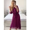 Šaty elegantní dlouhé šifonové dlouhý rukáv dámské (S/M ONE SIZE) ITALSKÁ MÓDA IM424LEONA/DUR (Velikost S/M/L, Barva Černá)