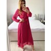 Šaty elegantní dlouhé šifonové dlouhý rukáv dámské (S/M ONE SIZE) ITALSKÁ MÓDA IM424LEONA/DUR (Velikost S/M/L, Barva Černá)