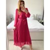 Šaty elegantní dlouhé šifonové dlouhý rukáv dámské (S/M ONE SIZE) ITALSKÁ MÓDA IM424LEONA/DUR (Velikost S/M/L, Barva Černá)