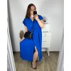 Šaty letní krátký rukáv dámské nadrozměr (2XL/3XL ONE SIZE) ITALSKÁ MÓDA IMWQ24069/DU