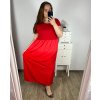 Šaty dlouhé krátký rukáv dámské nadrozměr (2XL/3XL ONE SIZE) ITALSKá MóDA IM424OMBRE/DR (Velikost 2XL/3XL, Barva Černá)