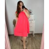 Šaty šifonové bez rukávu dámské nadrozměr (2XL/3XL ONE SIZE) ITALSKá MóDA IM424139/DR (Velikost 2XL/3XL, Barva Černá)