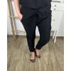Kalhoty strečové dámské nadrozměr (2XL/3XL ONE SIZE) ITALSKá MóDA IM424048/DR (Velikost 2XL/3XL, Barva Černá)