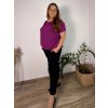Kalhoty strečové dámské nadrozměr (2XL/3XL ONE SIZE) ITALSKá MóDA IM424048/DR (Velikost 2XL/3XL, Barva Černá)