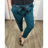 Kalhoty strečové dámské nadrozměr (2XL/3XL ONE SIZE) ITALSKá MóDA IM424048/DR (Velikost 2XL/3XL, Barva Černá)
