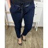 Kalhoty strečové dámské nadrozměr (2XL/3XL ONE SIZE) ITALSKá MóDA IM424048/DR (Velikost 2XL/3XL, Barva Černá)