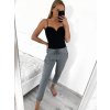Kalhoty strečové dlouhé dámské (M/L ONE SIZE) ITALSKá MODA IM4240137/DU (Velikost M/L, Barva bílá)