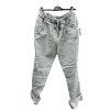 Kalhoty strečové dlouhé dámské (M/L ONE SIZE) ITALSKá MODA IM4240137/DU (Velikost M/L, Barva bílá)
