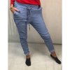 Kalhoty strečové dlouhé dámské (M/L ONE SIZE) ITALSKá MODA IM4240137/DU (Velikost M/L, Barva bílá)