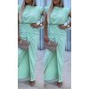 Šaty dlouhé elegantní bez rukávu dámské (S/M ONE SIZE) ITALSKÁ MÓDA IMWGS241026/DUR (Velikost S/M/L, Barva béžová)