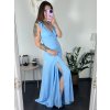 Šaty na ramínka elegantní dámské (S/M ONE SIZE) ITALSKÁ MÓDA IMWAA24002/DUR (Velikost S/M/L, Barva béžová smetanová)