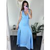 Šaty na ramínka elegantní dámské (S/M ONE SIZE) ITALSKÁ MÓDA IMWAA24002/DUR (Velikost S/M/L, Barva béžová smetanová)