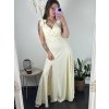 Šaty na ramínka elegantní dámské (S/M ONE SIZE) ITALSKÁ MÓDA IMWAA24002/DUR (Velikost S/M/L, Barva béžová smetanová)