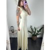 Šaty na ramínka elegantní dámské (S/M ONE SIZE) ITALSKÁ MÓDA IMWAA24002/DUR (Velikost S/M/L, Barva béžová smetanová)