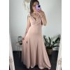 Šaty na ramínka elegantní dámské (S/M ONE SIZE) ITALSKÁ MÓDA IMWAA24002/DUR (Velikost S/M/L, Barva béžová smetanová)