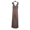 Šaty na ramínka elegantní dámské (S/M ONE SIZE) ITALSKÁ MÓDA IMWAA24002/DUR (Velikost S/M/L, Barva béžová smetanová)