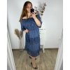 Šaty krajkové krátký rukáv dámské nadrozměr (3XL/4XL/5XL ONE SIZE) ITALSKÁ MÓDA IMWQ24073/DR (Velikost 3XL/4XL, Barva bílá)
