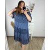 Šaty krajkové krátký rukáv dámské nadrozměr (3XL/4XL/5XL ONE SIZE) ITALSKÁ MÓDA IMWQ24073/DR (Velikost 3XL/4XL, Barva bílá)