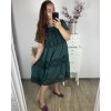 Šaty krajkové krátký rukáv dámské nadrozměr (3XL/4XL/5XL ONE SIZE) ITALSKÁ MÓDA IMWQ24073/DR (Velikost 3XL/4XL, Barva bílá)