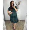 Šaty krajkové krátký rukáv dámské nadrozměr (3XL/4XL/5XL ONE SIZE) ITALSKÁ MÓDA IMWQ24073/DR (Velikost 3XL/4XL, Barva bílá)