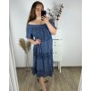 Šaty krajkové krátký rukáv dámské nadrozměr (3XL/4XL/5XL ONE SIZE) ITALSKÁ MÓDA IMWQ24073/DR (Velikost 3XL/4XL, Barva bílá)