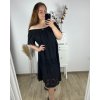 Šaty krajkové krátký rukáv dámské nadrozměr (3XL/4XL/5XL ONE SIZE) ITALSKÁ MÓDA IMWQ24073/DR