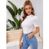Tričko krátký rukáv dámské STELA (S/M/L ONE SIZE) ITALSKÁ MÓDA IMM23HF12989/DUR (Velikost S/M/L, Barva bílá)