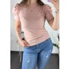 Tričko krátký rukáv dámské STELA (S/M/L ONE SIZE) ITALSKÁ MÓDA IMM23HF12989/DUR (Velikost S/M/L, Barva bílá)