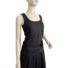 Tílko na ramínka dámské (S/M, M/L  SIZE) ITALSKá MóDA IMM24M25368/DUR (Velikost M/L, Barva Černá)