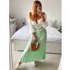 Sukně skládaná dlouhá dámská (S/M ONE SIZE) ITALSKÁ MÓDA IMM24M9176/DU (Velikost S/M/L, Barva světle modrá)