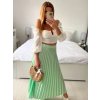 Sukně skládaná dlouhá dámská (S/M ONE SIZE) ITALSKÁ MÓDA IMM24M9176/DU (Velikost S/M/L, Barva světle modrá)