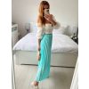 Sukně skládaná dlouhá dámská (S/M ONE SIZE) ITALSKÁ MÓDA IMM24M9176/DU (Velikost S/M/L, Barva světle modrá)
