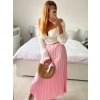 Sukně skládaná dlouhá dámská (S/M ONE SIZE) ITALSKÁ MÓDA IMM24M9176/DU (Velikost S/M/L, Barva světle modrá)