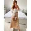 Sukně skládaná dlouhá dámská (S/M ONE SIZE) ITALSKÁ MÓDA IMM24M9176/DU (Velikost S/M/L, Barva světle modrá)