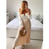 Sukně skládaná dlouhá dámská (S/M ONE SIZE) ITALSKÁ MÓDA IMM24M9176/DU (Velikost S/M/L, Barva světle modrá)