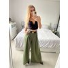 Kalhoty dlouhé s páskem dámské (S/M/L ONE SIZE) ITALSKÁ MÓDA IMWD24001/DU