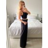 Kalhoty dlouhé s páskem dámské (S/M/L ONE SIZE) ITALSKÁ MÓDA IMWD24001/DU