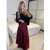 Sukně satén dlouhá dámská (S/M ONE SIZE) ITALSKá MODA IM323017/DU (Velikost S/M/L, Barva béžová smetanová)