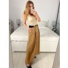 Kalhoty dlouhé oversize elegantní s páskem dámské (S/M/L ONE SIZE) ITALSKá MODA IM3244008/DU (Velikost M/L, Barva béžová)