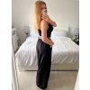Kalhoty dlouhé oversize elegantní s páskem dámské (S/M/L ONE SIZE) ITALSKá MODA IM3244008/DU (Velikost M/L, Barva béžová)